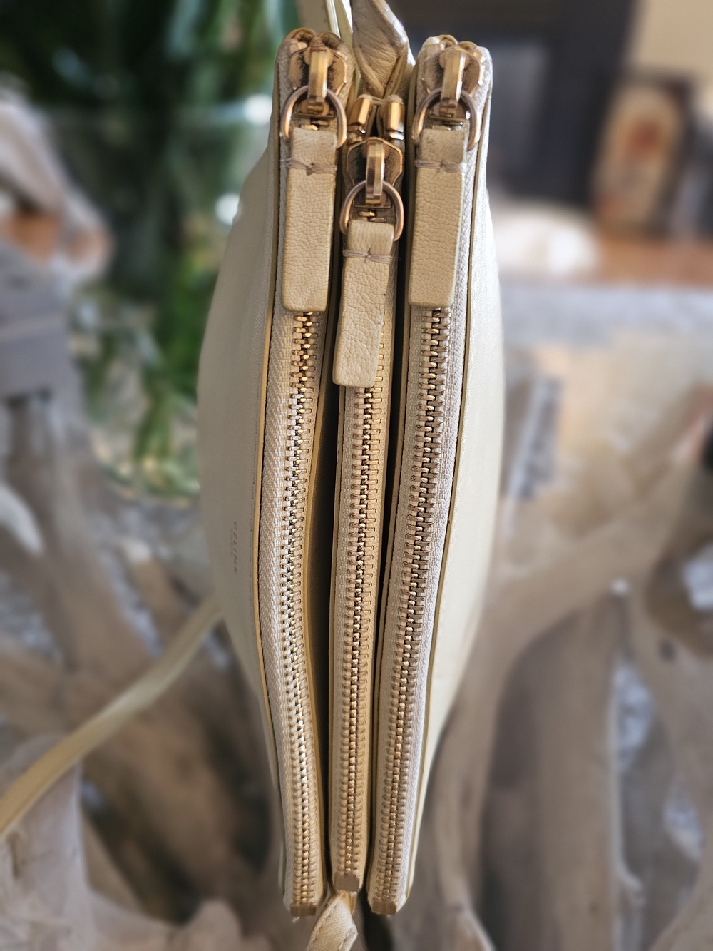Celine Beige Leather Crossbody Bag - Picture 6 of 16